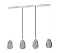 Modern Chandelier Design Smoke Glass 4 Lights GL0595