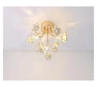 Modern Chandelier, French Style Countryside Ceiling lamp, Foyer, Dressing Room Flower, Warm and Romantic Princess Bedroom(White,Warm)