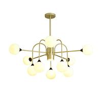 Modern Chandelier, G9 Modern Elegant Sputnik Chandelier Semi Flush Mount Ceiling Light Mid Century Gold Industrial Pendant Light Compatible with Kitchen Living Room Dining Room Restaurant Ceiling Cha