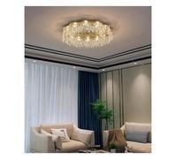 Modern Chandelier, Gold/Silver Light Luxury Wave Rectangle Dining Room Aisle Crystal Ceiling Round Entry Living Bedroom K9(Silver,Warm,Round D50)