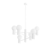 Modern Chandelier HALO 6 6-Light Aluminium White G9 LED SOLLUX LIGHTING