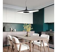 Modern Chandelier, Irregular Chandelier Design Black/White Pendant Lights Post-Modern Minimalist Restaurant Lamp Nordic Led Lighting(Black 80cm,Tricolor Light)