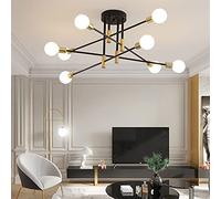 Modern Chandelier Lamps 4/6/8 lights E27 Ceiling Lights Vintage Semi-embedded Ceiling Lamp Gold Black Design lighting Nordic home decoration for Kitchen, Living Room, Bedroom, Dining Room Interesting
