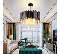 Modern Chandelier Lighting Compatible with Living Room Luxury Round Crystal Lamp Home Cristal Light Fixtures Led Crystal(Cold White,Dia60cm)