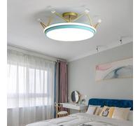 Modern Chandelier Modern LED Ceiling Light 3 Colors Dimmable Ceiling Lamp Creative Crown Shape Design Flush Mount Chandelier for Bedrooms, Living Room, Dining Rooms, Offices Made in China