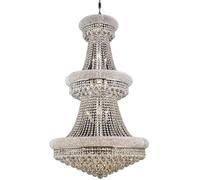 Modern Chandelier, Modern Luxury Large Hanging Fixture Royal Chrome D80cm H120cm Large Chandelier Crystal Ceiling Light Compatible with Kitchen Island Dining Room,for Various Rooms
