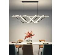 Modern Chandelier, Modern Simple Chandelier Lighting Nordic Novelty LED Hanging Lights Creative Restaurant Lamps Kitchen Island Home Decor(Cold White,Black_L120CM)