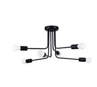 Modern Chandelier NORAH 6 6-Light Steel Black E27 LED SOLLUX LIGHTING