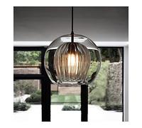 Modern Chandelier Nordic Minimalist Single Head Chandelier, Transparent Double Glass Hanging Light, Ceiling Hanging Lamp Fixture for Staircase Dining Room Table Foyer Kitchen Island Entryway