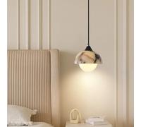 Modern Chandelier, Pendant Lamp Aisle Reading Balcony Stone Japan Style White Glass Globe Hanging Light Fixtures