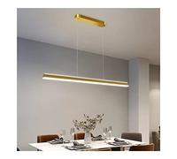 Modern Chandelier, Simple Led Linear Hanging Lamp Office Long Height-Adjustable Dining Table Chandeliers, for Living Room Kitchen Island/Black/L80Cm/40W