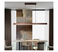 Modern Chandelier, Walnut Colored Restaurant Pendant Light, Modern and Minimalist Tea Room, Solid Wood Long bar Study, Dining Table(Walnuts 80CM,Stepless Dimming)