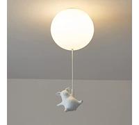 Modern Chandeliers Children's Ceiling Lamp White Acrylic Lampshade Boy Girl Room Bear Bedroom Base G9 Warm Light 3000K(15CM,A)