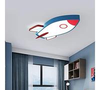 Modern Chandeliers Children's LED Ceiling Lamp 22W Creative Acrylic Lampshade Lighting Boy Girl Bedroom Living Room Rocket