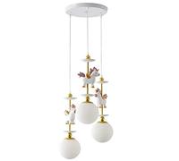 Modern Chandeliers Decorative Ceiling Lamp Creative Cartoon Unicorn Adjustable Rope 100 Cm Children's Play Room Restaurant, 3light A+