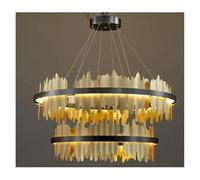Modern Chandeliers for Dining Room Living Room with Remote Control LED Hanging Lamp Kitchen Island Pendant Light Lustre Fixtures(A-Dia80x60cm(Gold))