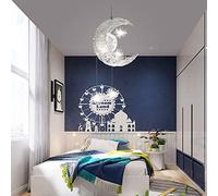 Modern Chandeliers Moon Shadow Fairy LED Ceiling Lamp Children's Bedroom Living Room (Cold Light)