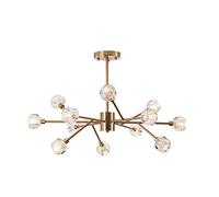 Modern Chaner, den Chaner Boutique Decoration Crystal Pendant Light 18-Lights Mid Century Branches Ceiling Light Fixture Compatible with Dining Room Bedroom Living Room-den. 18 Light(12 (den. 15 Ligh