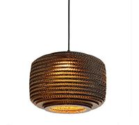 Modern Chaner Honeycomb Paper Pendant Light Japanese Style Cardboard Hanging Lamp Old-Fashioned Decorative Suspension Lighting Fixture for Living Room Kitchen Island Bar Entryway Bathroom(B) (One (On
