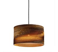 Modern Chaner Honeycomb Paper Pendant Light Japanese Style Cardboard Hanging Lamp Old-Fashioned Decorative Suspension Lighting Fixture for Living Room Kitchen Island Bar Entryway Bathroom(B) (One (On