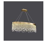 Modern Chaner, LED Chaners, Modern Crystal Chaner Compatible with Living Room d Round Cristal Lamp Luxury Home Decor Light Fixture LED Hang Lighting Fixture(Dia100H25cm) (L120W35H25cm)