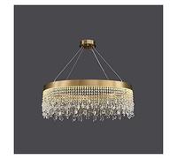 Modern Chaner, LED Chaners, Modern Crystal Chaner Compatible with Living Room d Round Cristal Lamp Luxury Home Decor Light Fixture LED Hang Lighting Fixture(Dia100H25cm) (Dia80H25cm)