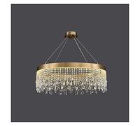 Modern Chaner, LED Chaners, Modern Crystal Chaner Compatible with Living Room d Round Cristal Lamp Luxury Home Decor Light Fixture LED Hang Lighting Fixture(Dia100H25cm) (Dia60H25cm)