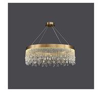 Modern Chaner, LED Chaners, Modern Crystal Chaner Compatible with Living Room d Round Cristal Lamp Luxury Home Decor Light Fixture LED Hang Lighting Fixture(Dia100H25cm) (Dia40H25cm)