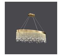 Modern Chaner, LED Chaners, Modern Crystal Chaner Compatible with Living Room d Round Cristal Lamp Luxury Home Decor Light Fixture LED Hang Lighting Fixture(Dia100H25cm) (L85W35H25cm)