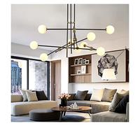 Modern Chaner, LED Chaners, Postmodern - Minimalist Magic Bean Glass Chaner Living Room Lustre Line Molecular Chaner Lighting(12heads,Coldwhite) (9heads Warmwhite)