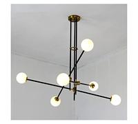 Modern Chaner, LED Chaners, Postmodern - Minimalist Magic Bean Glass Chaner Living Room Lustre Line Molecular Chaner Lighting(12heads,Coldwhite) (6heads Warmwhite)