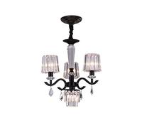Modern Chaner, Luxury Industrial Crystal Chaner,d Boutique Decoration Iron Crystal Pendant Lighting Semi-Flush Mount Ceiling Lights Compatible with Living Room Dining Room Bedroom-Black 7l (Black 4li