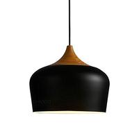 Modern Chaner, Modern and Simple Pendant Shade Wooden Art Japanese Pendant Light Fixtures - Mac Color Industrial Hanging Lamp Single Head - E27 Lamp Personalized Bar and Bedroom Lighting Lamp