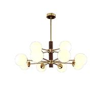 Modern Chaner, Modern Sputnik Chaner,Ceiling Light with Frosted White Glass Globes,V-intage Brass Kitchen Bedroom Flushmount Fixture Pendant Lighting(90x59cm) (A 90x73cm)