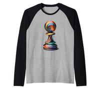 Modern Chess Piece Shirt Design for Grandmasters and Coaches Raglan Baseball Tee