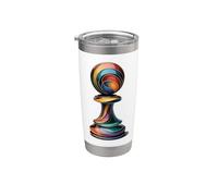 Modern Chess Piece Shirt Design for Grandmasters and Coaches Stainless Steel Insulated Tumbler
