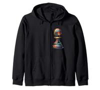 Modern Chess Piece Shirt Design For Grandmasters and Coaches Zip Hoodie