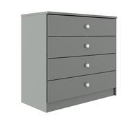 Modern Chest of Drawer, Denver 3 Drawer Chest Grey Gloss