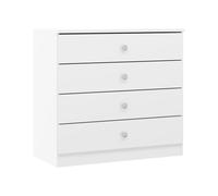 Modern Chest of Drawer, Denver 3 Drawer Chest White Gloss
