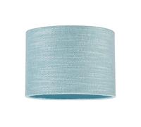 Modern Chic Bobbled and Textured Linen Fabric Lamp Shade in Light Duck Egg Blue | 25cm x 18cm | for Ceiling Pendant or Lamp Base by Happy Homewares