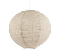 Modern Chic Natural Linen Fabric Oatmeal Spherical Ceiling Pendant Lighting Shade | 30cm Diameter | Unique Textured Effect by Happy Homewares