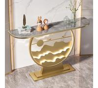 Modern Chinese Console Table with LED Lights - Narrow Entryway Accent Table for Foyer or Sofa, Stylish Home Décor for Small Spaces, Chic Design for Minimalist Interiors