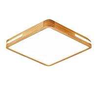 Modern, Chinese Style Restaurant Ceiling Light Fixture Rectangular Wood Led Ceiling Lamp 3 Colors geable, Hollow Edge Glow Ceiling Lights for Kitchen, Bedroom, Living Room