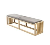 Modern Chinese Style Solid Wood Bench Small Size Bed End Stool Shoe Rack for Living Room Genuine Wood Furniture Long Design for Couch Front