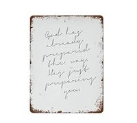 Modern Christian Wall Art able Scripture God Has Already Prepared The Way Minimalist Wall Decor - Tin Sign Living Room Bathroom Gifts for Father's Day Thank you Father Be good to your father 16x12