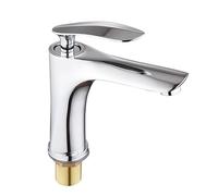 Modern Chrome Bathroom FaucetSingle Handle Hot & Cold Water Sink Tap Stylish Basin Mixer for Home MP19 Silver FinishDurable & Easy to Install