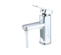Modern Chrome Bathroom Sink Faucet Single Handle Hot & Cold Water Tap for Basin Stylish Chrome Plated Mixer Easy Installation MP23