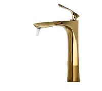 Modern Chrome Bathroom Sink FaucetSingle Handle Hot & Cold Water Tap Stylish Basin Mixer for Home MP192 Gold Finish Durable & Easy to Install