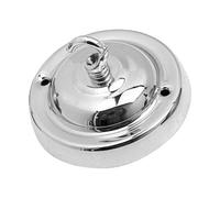 Modern Chrome Ceiling Rose 105mm With Hook Heavy Duty Decorative Light Pendant Cover Canopy For Ceiling Lights Lamps Chandeliers