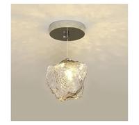 Modern Chrome Chandeliers Lighting Fixtures Clear Glass for Parlor Hall Dining Room Bedroom Aisle Lamp Height Adjustable(Warm White,A-1 Light)
